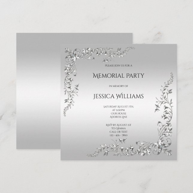 Invitation Soirée commémorative de décoration (Devant / Derrière)