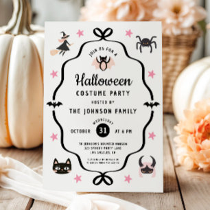 Invitation Soirée Coquette Halloween Costume Party