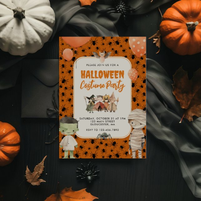 Invitation Soirée costumée d'Halloween pour enfants (Créateur téléchargé)