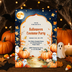 Invitation Soirée costumée d'Halloween pour les enfants Ghost