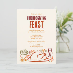 Invitation Soirée d'Action de grâces Whimsgiving Friendsgivin