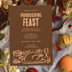 Invitation Soirée d'Action de grâces Whimsgiving Friendsgivin