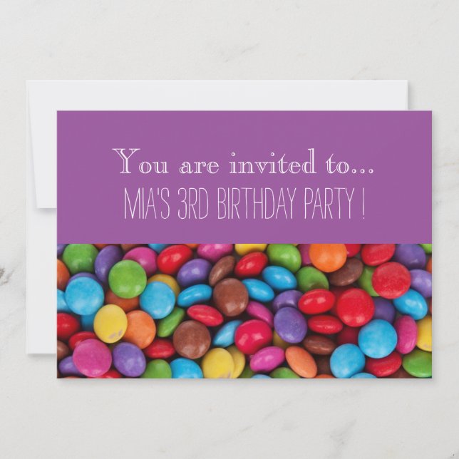 Invitation Soirée d'anniversaire au chocolat au chocolat (Devant)