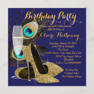 Invitation Soirée d'anniversaire de Peacock