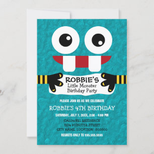 Invitation Soirée d'anniversaire du mignon Little Monster