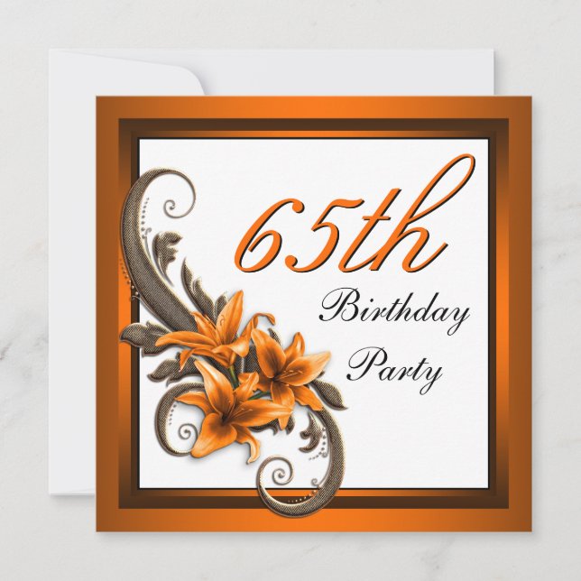 Invitation Soirée d'Anniversaire du Tigre noir et orange (Devant)