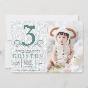 Invitation Soirée d'anniversaire élégante et turquoise