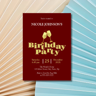 Invitation Soirée d'Anniversaire en Bourgogne
