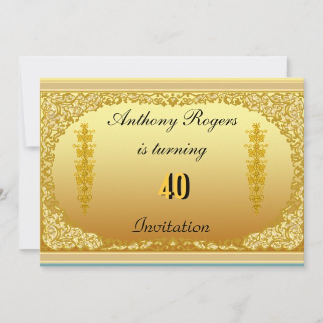 Invitation Soirée d'anniversaire masculine (Devant)