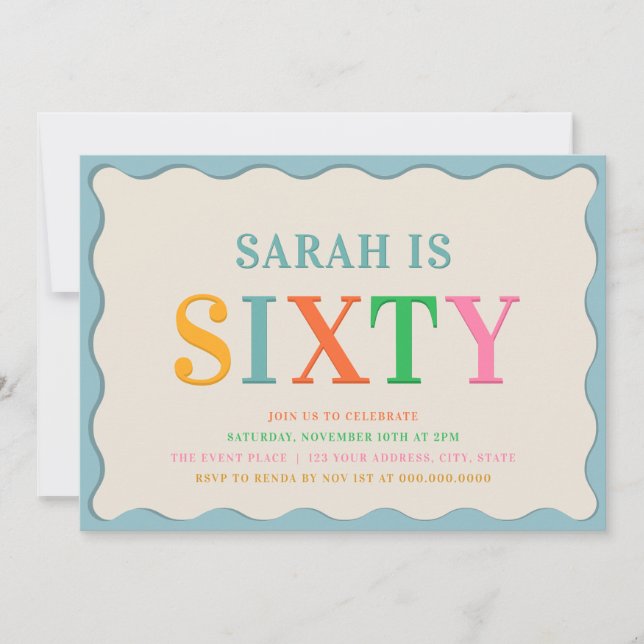 Invitation Soirée d'anniversaire moderne (Devant)
