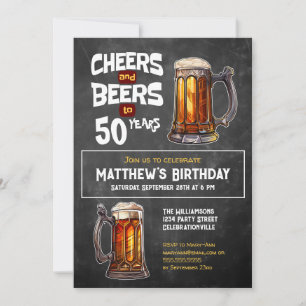 Invitation Soirée D'Anniversaire Rustique À 50 Ans