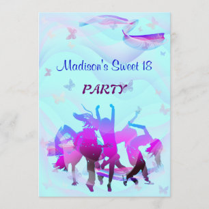 Invitation Soirée dansante d'anniversaire