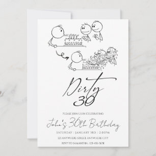 Invitation Soirée d'art Doodé Noir et Blanc