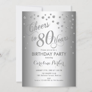Invitation Soirée de 80e anniversaire