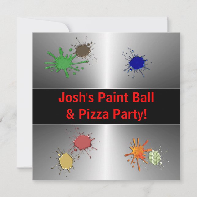 Invitation Soirée de bal de peinture pour garçons (Devant)
