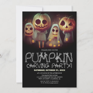 Invitation Soirée de carrosserie simple Citrouille Halloween 