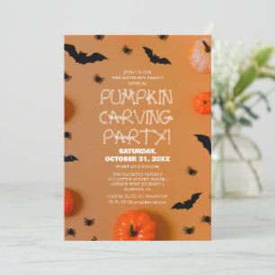 Invitation Soirée de carrosserie simple Citrouille Halloween 