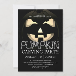 Invitation Soirée de carrosserie simple Citrouille Halloween 