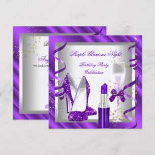 Invitation Soirée de Champagne Purple Glamour 2