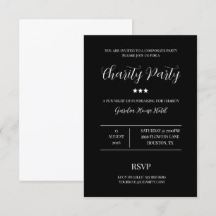 Invitation Soirée de charité Élégance et Classe