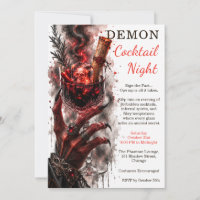 Soirée de cocktail démoniaque Nuit infernale Hallo