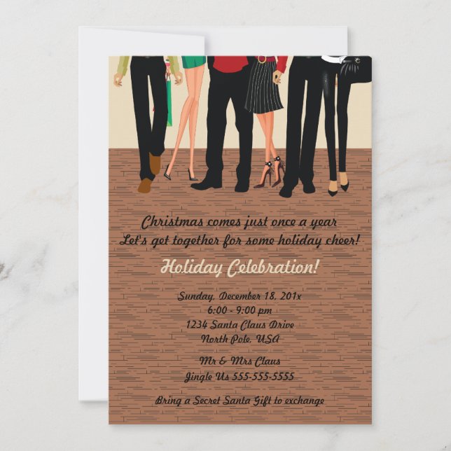 Invitation Soirée de couples Jingle & Mingle (Devant)
