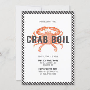 Invitation Soirée de crabe ébullition 