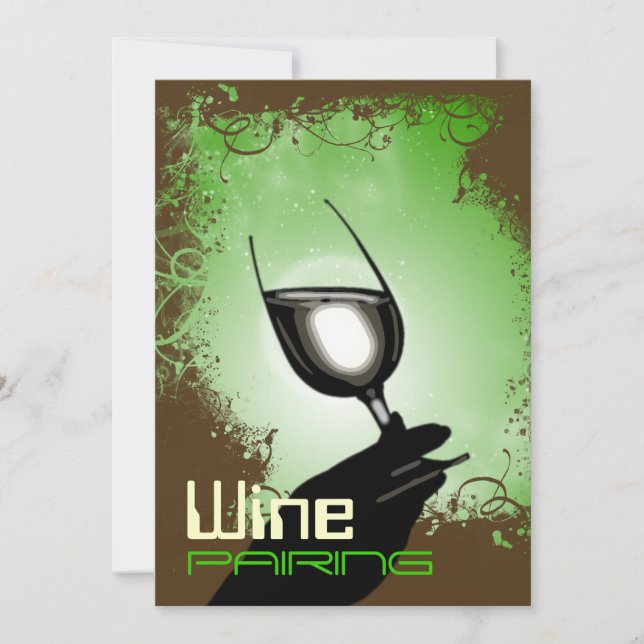 Invitation Soirée de dégustation de vin ~ élégant 5 x 7 (Devant)