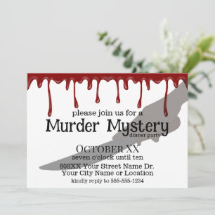 Invitation Soirée de dîner mystère de meurtre effrayant
