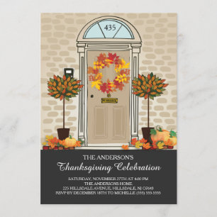 Invitation Soirée de fête de Thanksgiving unique