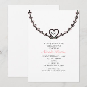 Invitation Soirée de Fête des mariées de la vigne de coeur ro