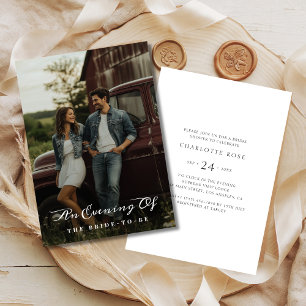 Invitation Soirée De Fête des mariées Moderne Mariage Photo