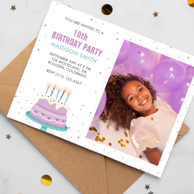 Invitation Soirée de gâteau d'anniversaire (Créateur téléchargé)