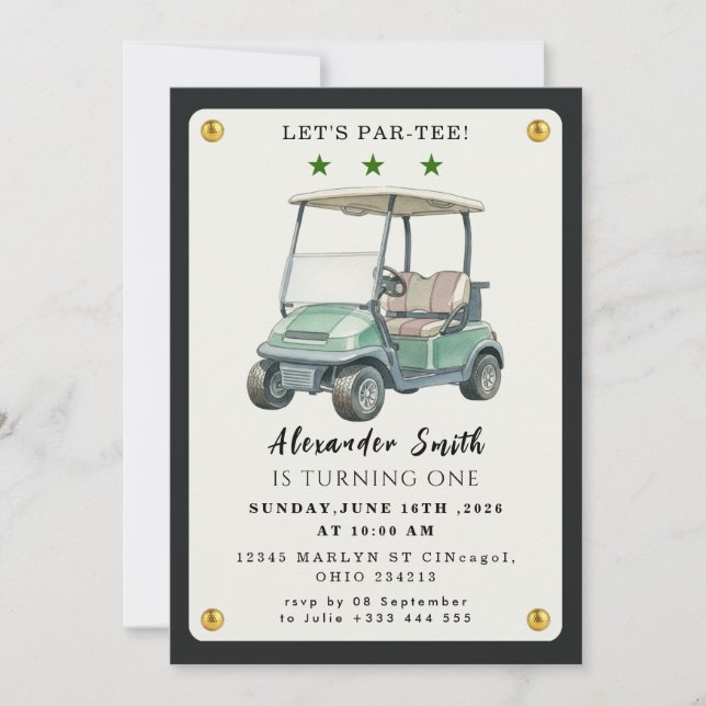 Invitation Soirée de golf (Devant)