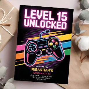 Invitation Soirée de jeux vidéo pour adolescents