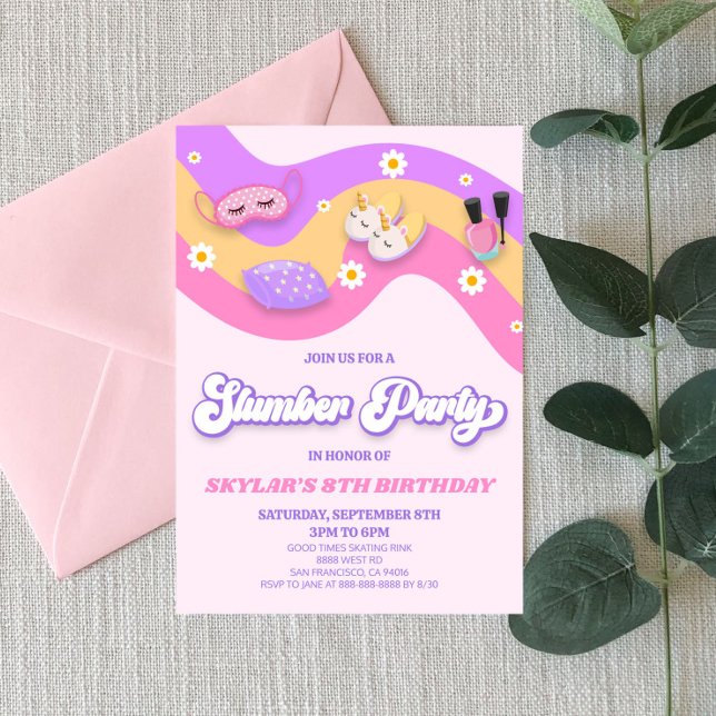 Invitation Soirée de la fête de Stwood Retro Anniversaire (Créateur téléchargé)