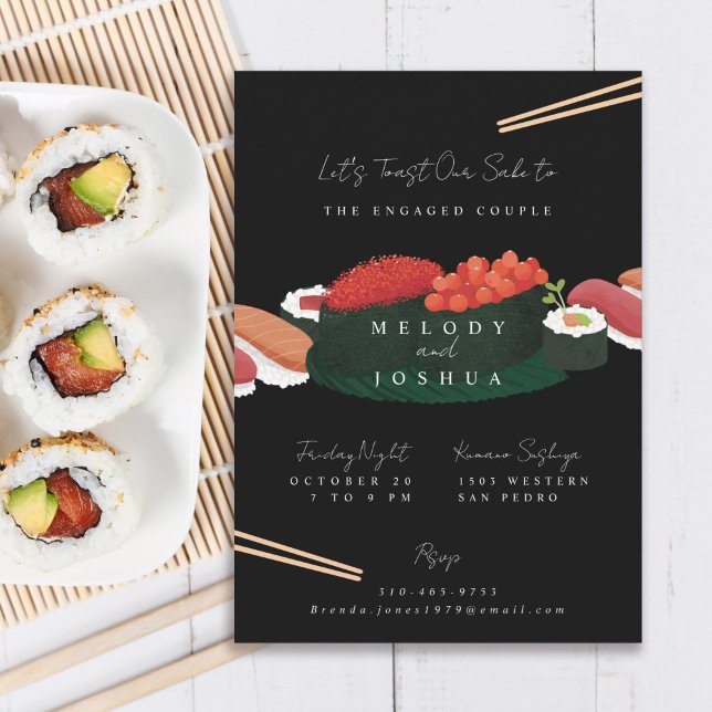 Invitation Soirée de Mariage de Sushi (Créateur téléchargé)
