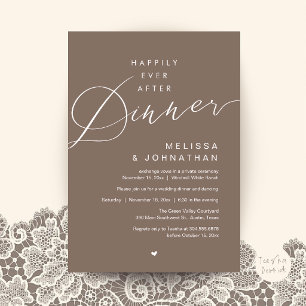 Invitation Soirée de Mariage Happily Ever After