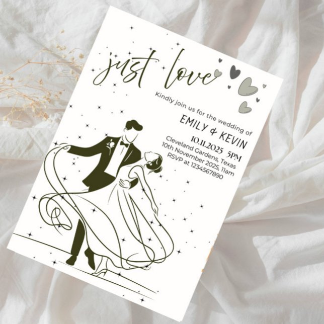 Invitation Soirée de mariage "Just Love" (Créateur téléchargé)