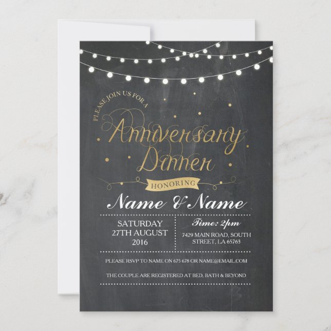 Invitation Soirée de mariage pour les couples (Devant)