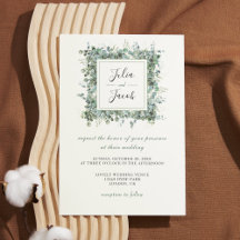 Soirée de mariage simple Eucalyptus Green