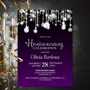 Invitation Soirée de ménage violet élégant