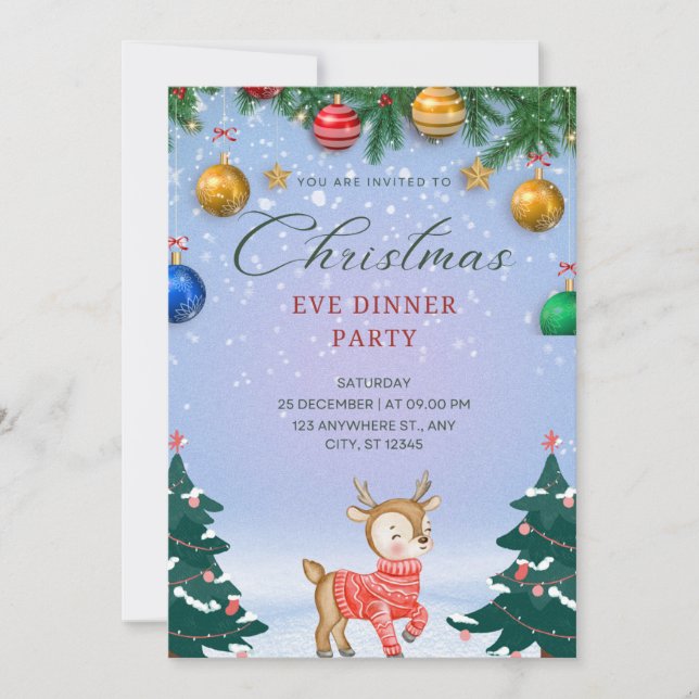Invitation Soirée de Noël (Devant)