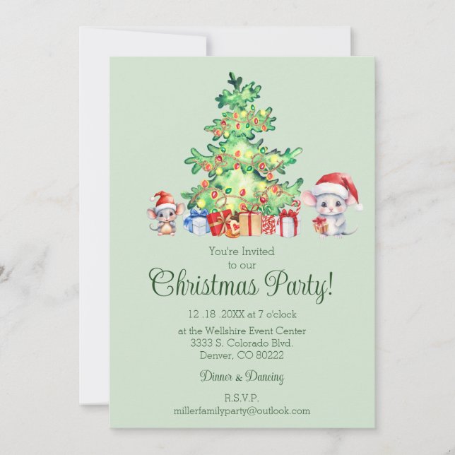 Invitation Soirée de Noël (Devant)