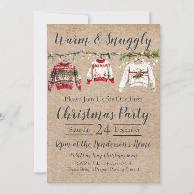 Invitation Soirée de Noël (Devant)