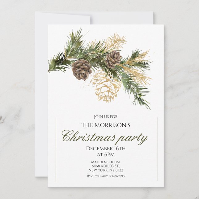 Invitation Soirée de Noël (Devant)