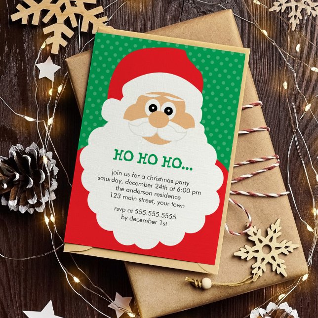 Invitation Soirée de Noël à la belle Père Noël (Créateur téléchargé)