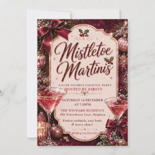 Invitation Soirée de Noël au Gui et aux Martinis