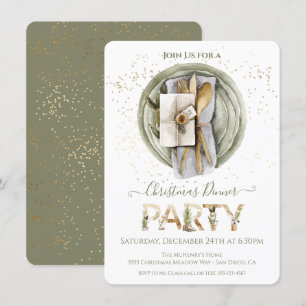 Invitation Soirée de Noël Boho