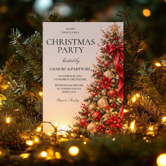 Invitation Soirée de Noël Classic Warmth